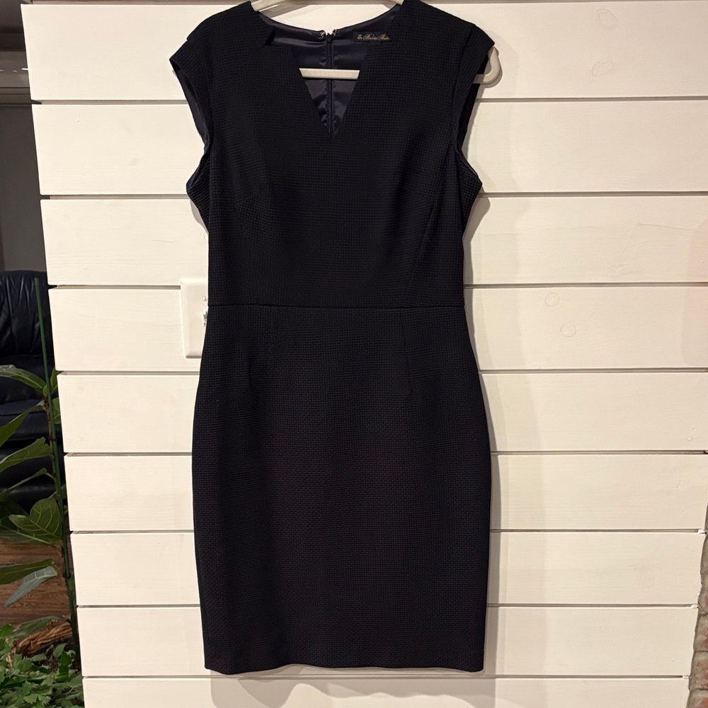 Brooks Brothers Black Textured Mini Dress
